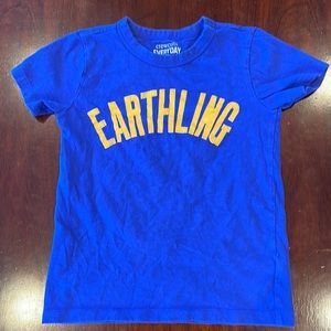 Blue earthling tee